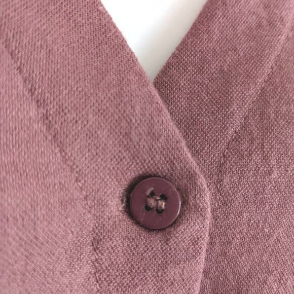 MOD REF Tie Front Button Down Crop Top mauve earthy tone Small @F1 - Picture 4 of 10